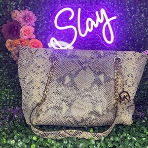 EUC Michael Kors Python Shoulder Bag